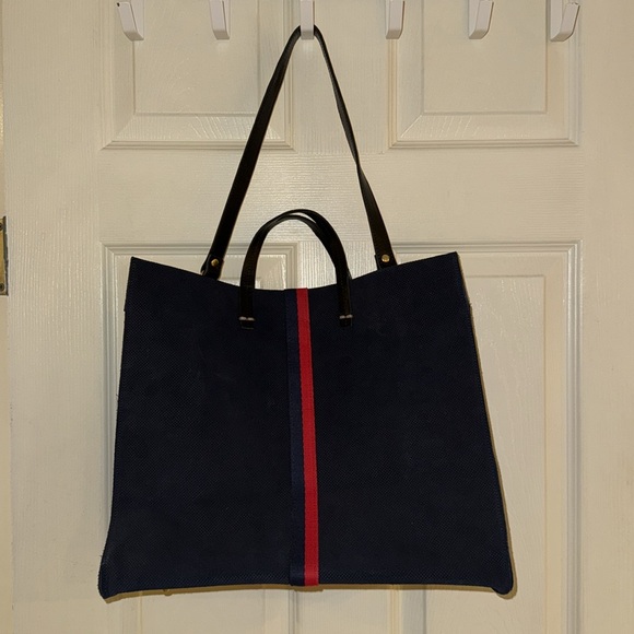 Clare V Simple Perforated Suede Tote - Picture 3 of 4